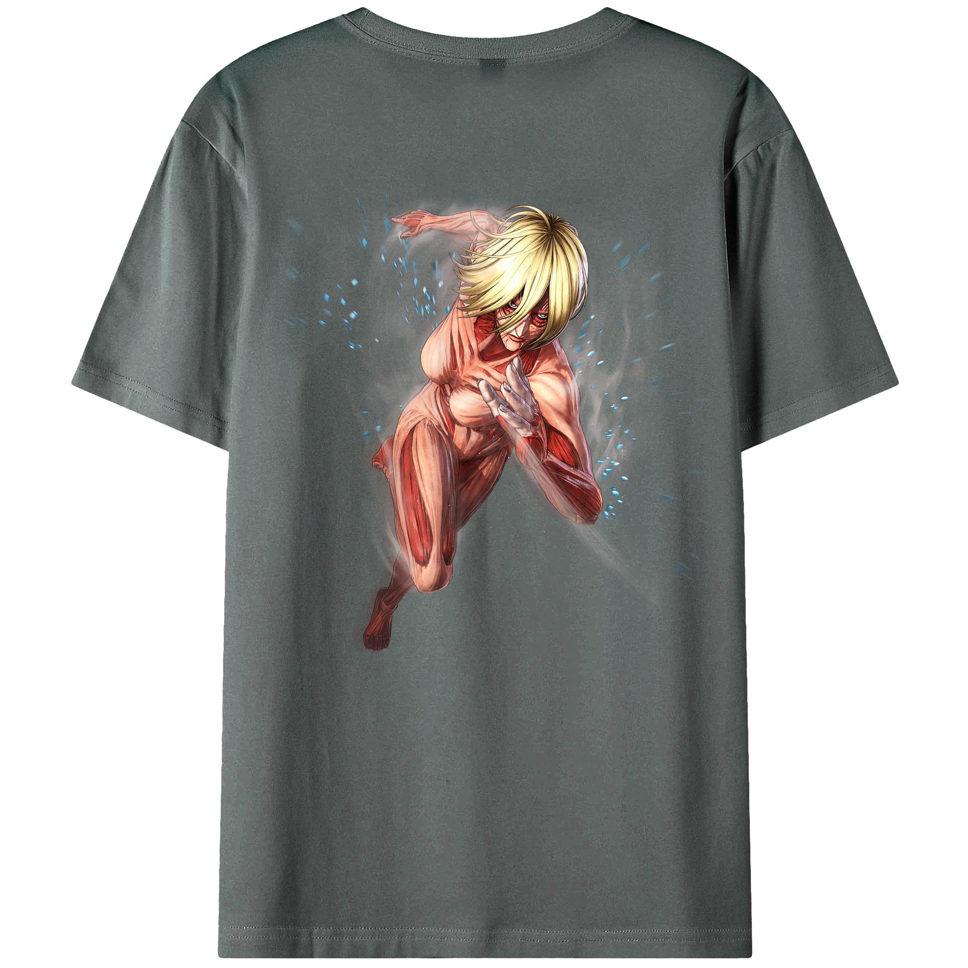 （画像用） 進撃の巨人 Attack on Titan 綿100％ メンズ半袖Tシャツ（バックプリント） 通気性